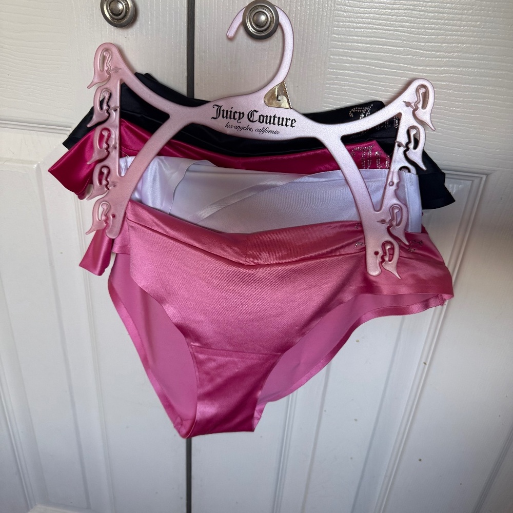 Juicy couture satin seamless panties Large 4pk